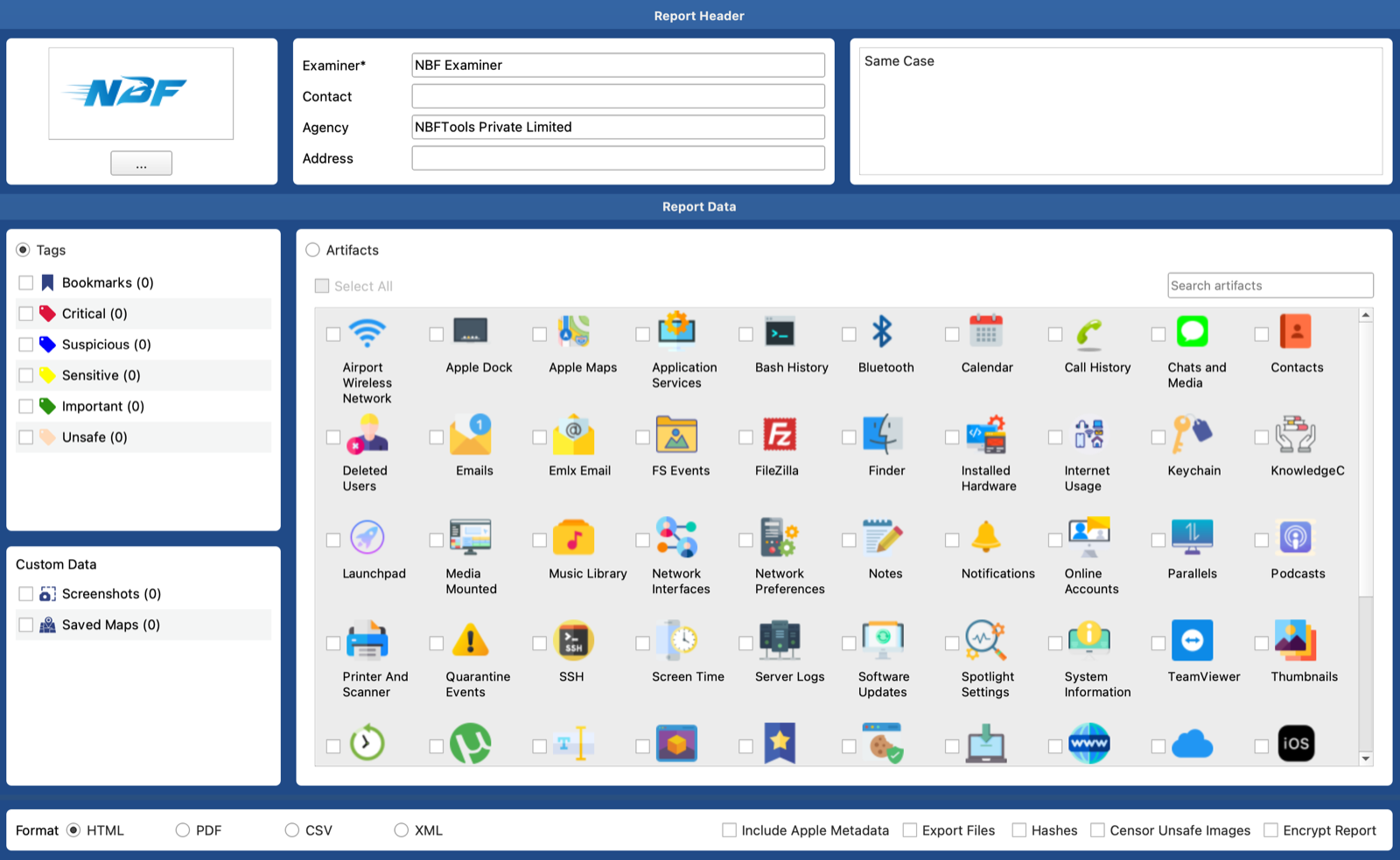 Report builder